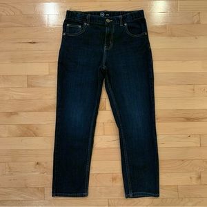 Wonder Nation youth boys size 12 husky (12H) dark wash slim jeans adjustable